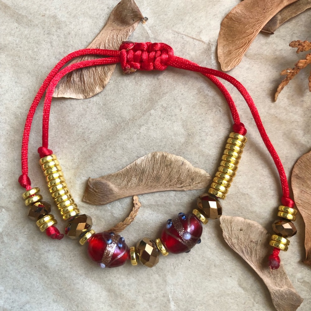 Handmade red bracelet